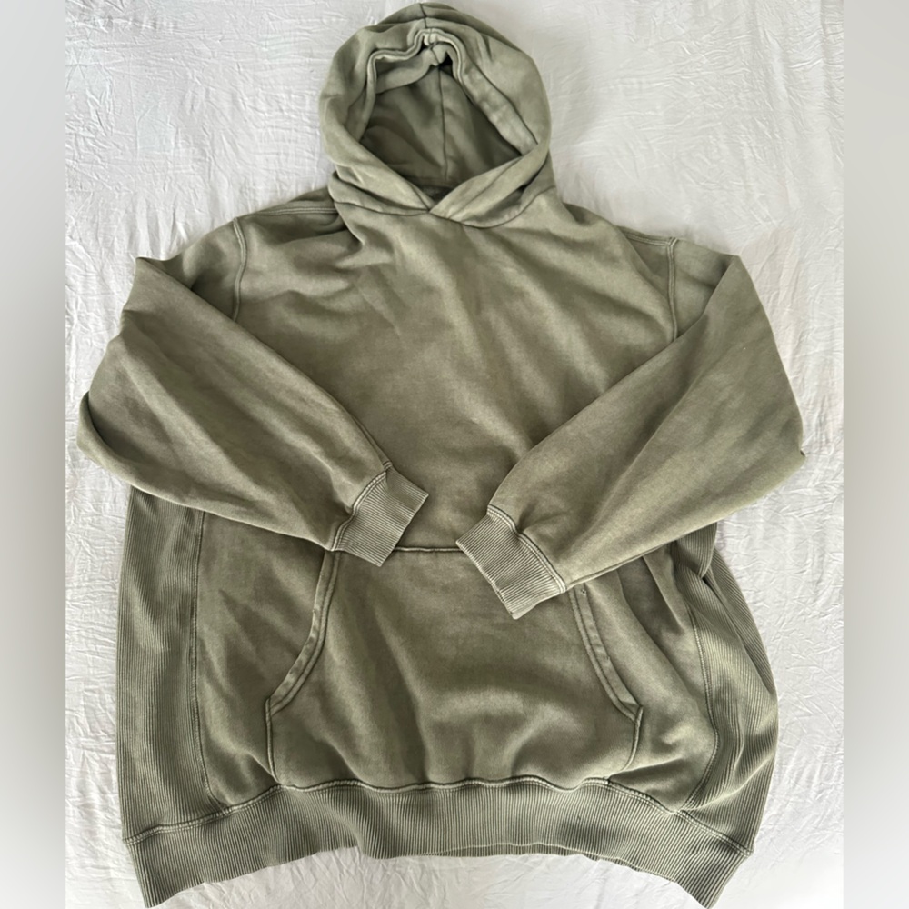 Aerie Sage Green Fleece Hoodie
